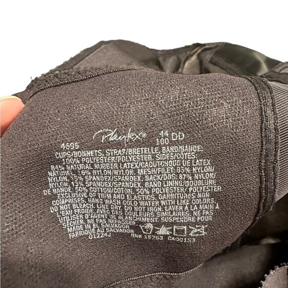 Playtex 18 Hour Wire Free Front Closure Black Bra Size 40DD - Picture 4 of 4